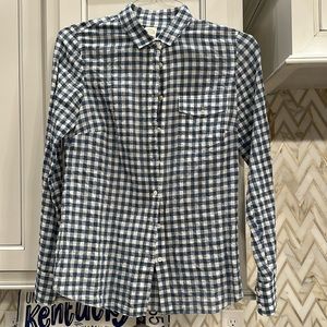 Seersucker longsleeved blouse